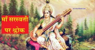 माँ सरस्वती पर श्लोक - Saraswati Sloka in Sanskrit With Hindi Meaning